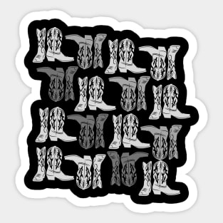 Cowboy Boots Western Pattern Sticker